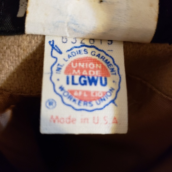 Tan Vintage Wool Jacket with Detachable Collar - Picture 7 of 8